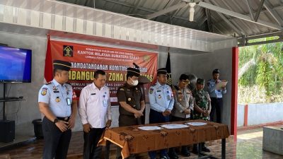 Komitmen Tingkatkan Pelayanan Prima Berintegritas, Jajaran Lapas Terbuka Kelas IIB Pasaman Canangkan Komitmen Bersama Pembangunan Zona Integritas