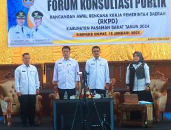 Pemkab Pasbar Gelar Forum Konsultasi Publik Rancangan Awal RKPD Tahun 2024