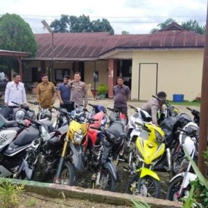 34 Unit R2 Knalpot Racing Berhasil diamankan Tim Gabungan Polsek Sungai Rumbai, Satlantas dan Pemnag