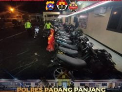 Antisipasi Balap Liar, 26 Motor Berknalpot Brong Diamankan Polres Padang Panjang