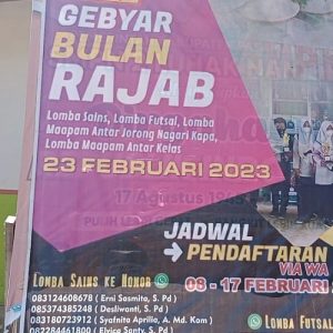 Dukung Visi dan Misi Kabupaten Pasaman Barat, SMP N 2 Luhak Nan Duo Gelar Beberapa Perlombaan