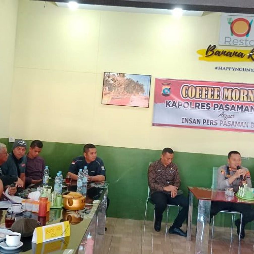 Polres Pasaman Barat Menggelar Ngopi Bareng Atau Biasa Dikenal ‘Coffee Morning’ Bersama Para Wartawan
