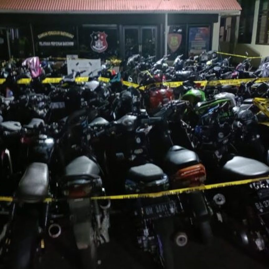 Terjaring Operasi Balap Liar, Puluhan Kendaraan “Mendekam” di Mapolres Payakumbuh