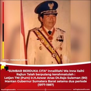 Azwar Anas Meninggal Dunia, Mantan Gubernur Sumbar (1977-1987)