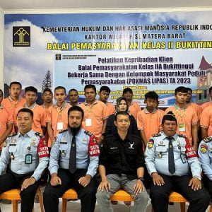 Bentuk Akhlak yang Lebih Baik, 20 Klien Bapas Bukittinggi ikuti Program Pembinaan Kepribadian