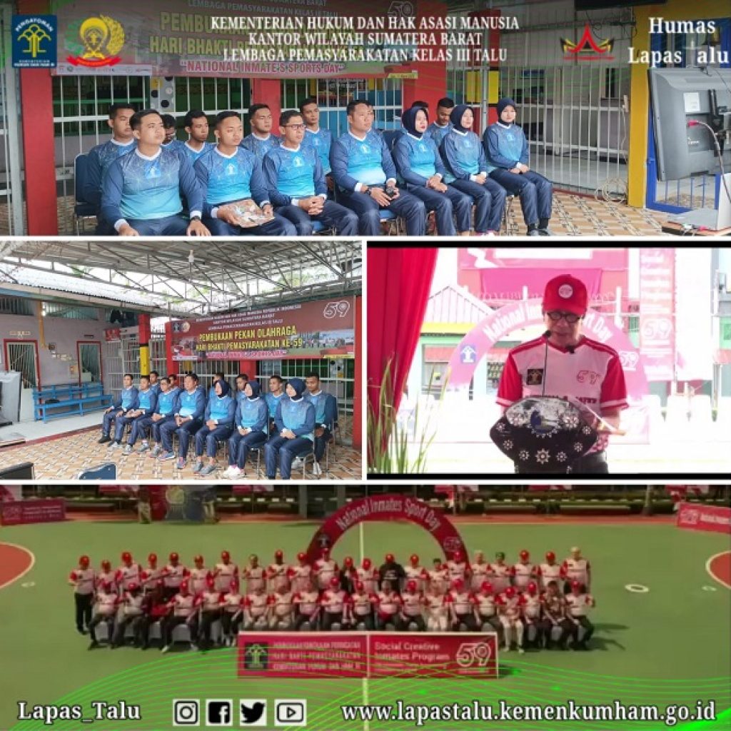 Lembaga Kelas III Talu ikuti (HBP) ke-59 secara Virtual, Siap mendukung dan mensukseskan dengan mengadakan lomba olah raga di dalam Lapas