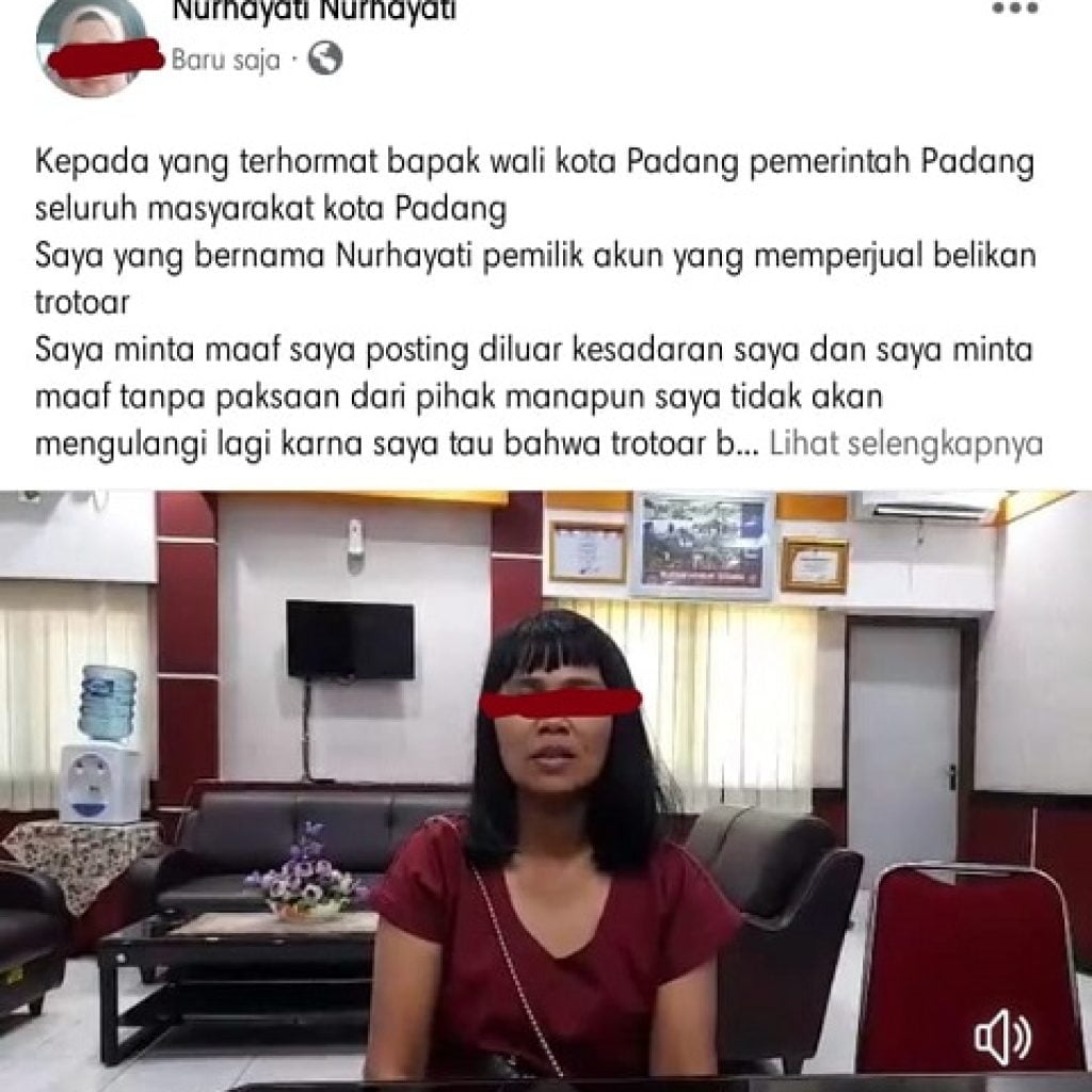 Sebar Informasi Trotoar Bisa Disewabelikan di Medsos, Netizen Minta Maaf ke Wali Kota Padang
