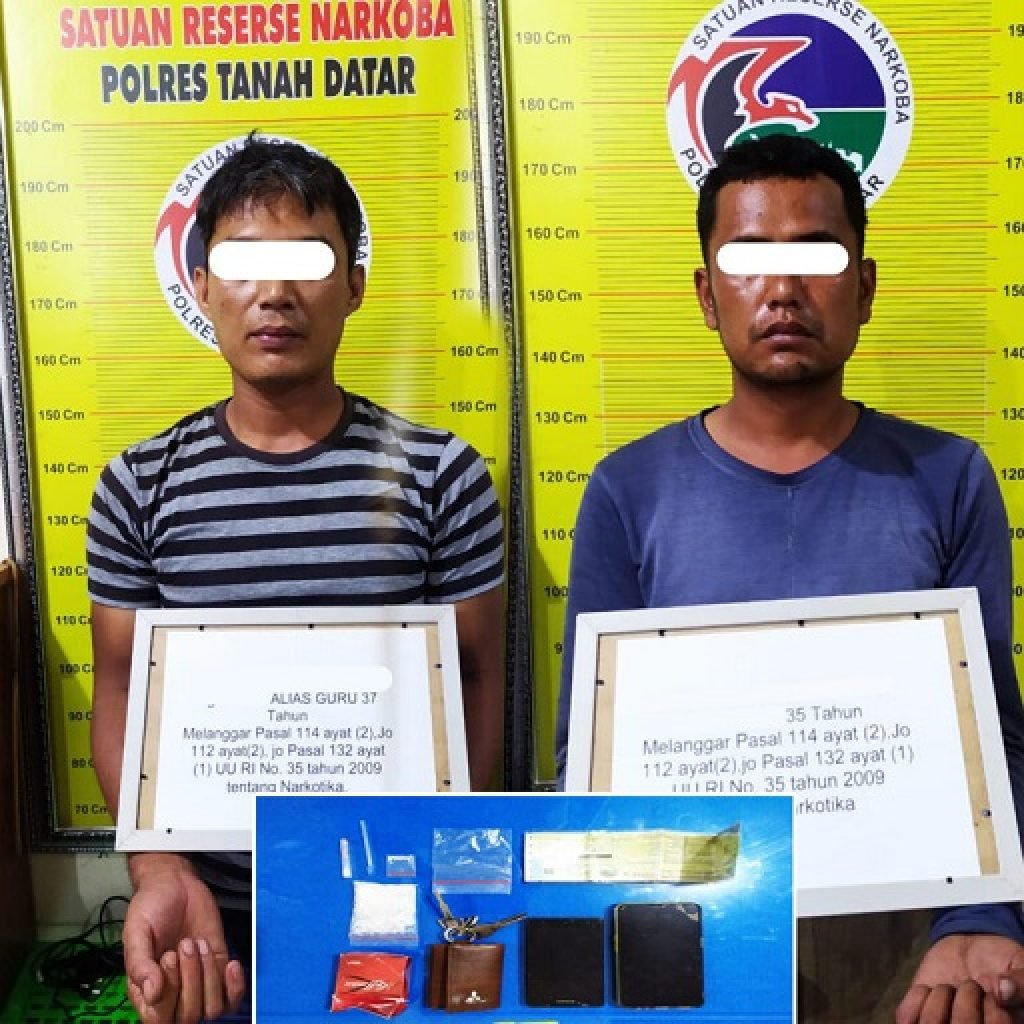 Tekan Penyebaran Narkotika, Tim Tarantula Amankan 2 Orang Laki-laki di Tanah Datar