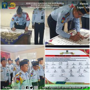 Tunjukkan keseriusan Lapas kelas III Talu Deklarasikan “Halinar” dan penanda tangganan MOU Bersama