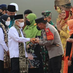 Kapolda Sumbar sambut Kedatangan Wapres RI Ma’ruf Amin