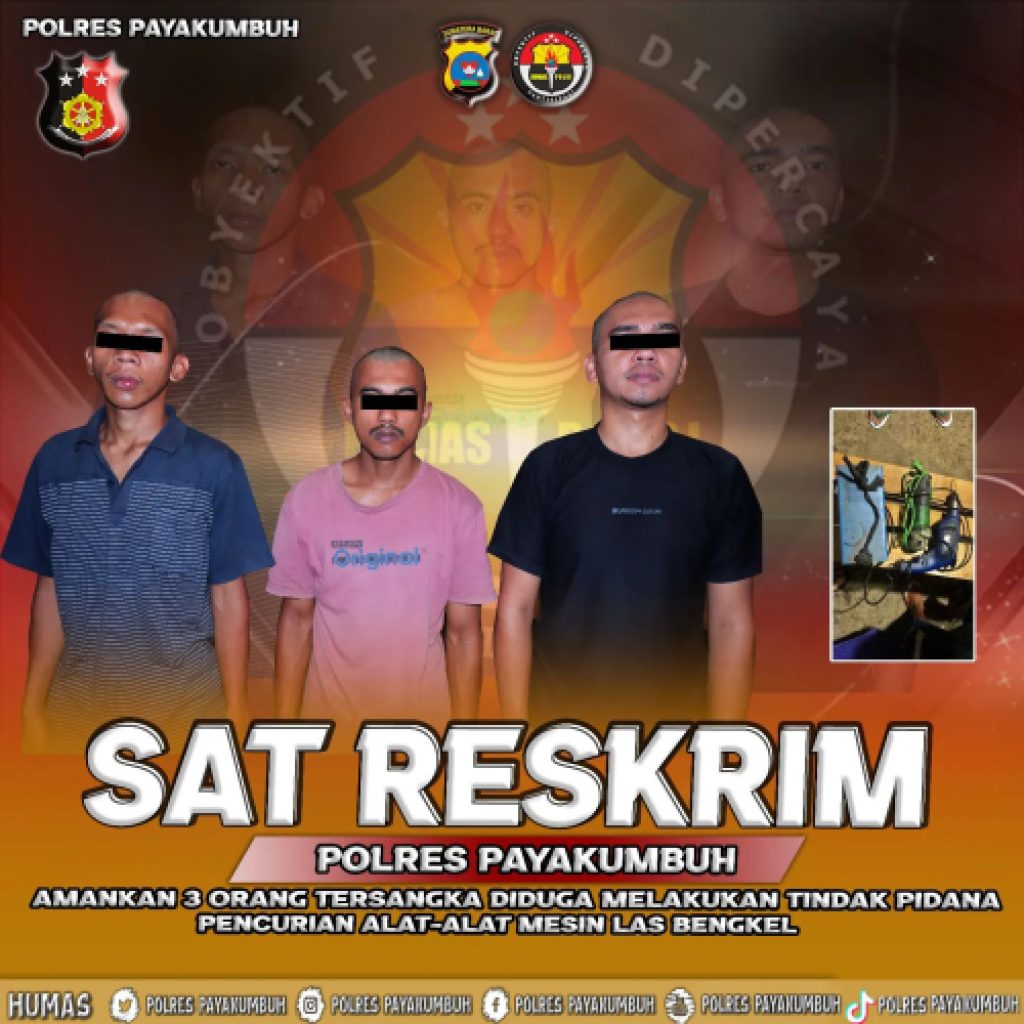 Pencuri Alat Mesin Las Ditangkap Sat Reskrim Polres Payakumbuh