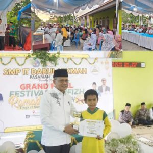 Ketua DPRD H.Erianto.SH.SE hadiri Penutupan Festival Tahfizh Ramadhan Tingkat Sumbar SMP IT Darul Hikmah Pasaman Barat