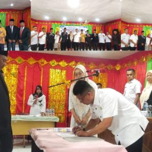 Wakil ketua DPRD Endra Yama Putra.S.Pi dampingi Sekda Endra Putra Pelantikan dan Pengambilan Sumpah Bamus Nagari Sasak