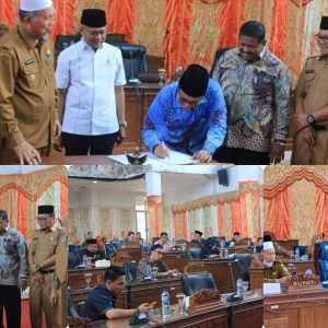 DPRD Pasbar Setujui Ranperda Pertanggung Jawaban Pelaksanaan APBD Tahun Anggaran 2022 Menjadi Perda