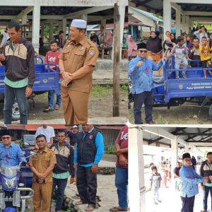 Wakil Ketua DPRD Endra Yama Putra.S.Pi didampingi Kadis Lingkungan H.Edison Zelmi.S.STP.MM Serahkan Satu Unit Becak Motor