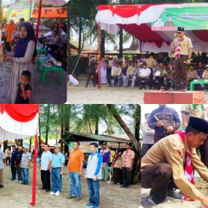Kejari ,Wakil Bupati dan Ketua DPRD Gandeng Pramuka Canangkan Sako Adhyaksa Pasbar dan Bakti Sosial di Pantai Sikabau