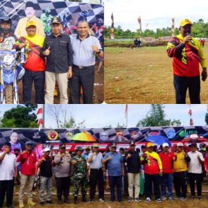 Anggota DPRD Pasbar dampingi Wakil Bupati dan Tamu Terhormat Bupati Pasaman Membukakan Brawijaya Kejurda Seri 3 MotoCros dan Grasstrack Sumber Agung Kinali