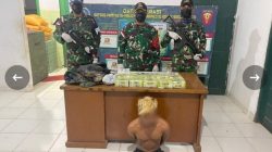 Satgas Yonarmed 10/Bradjamusti Gagalkan Penyelundupan Sabu 10 Kilogram