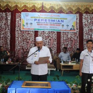 Bupati Hamsuardi Resmikan Pemekaran Kejorongan di Nagari Situak Ujung Gading dan di Nagari Muaro Kiawai Barat