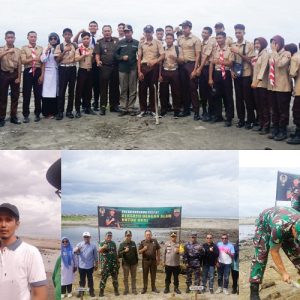 Ketua DPRD H.Erianto dan Wakil Bupati Risnawanto Bersama Forkopimda Lakukan Penanaman Mangrove Secara Serentak Oleh Jajaran TNI Bukit Barisan