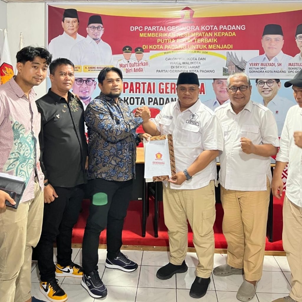 Dani Faizal Daftar Calon Walikota, "Gerindra Andalkan Figur Muda Untuk Padang"