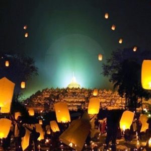 Festival Lampion Akan Hiasi Puncak Perayaan Waisak Malam Ini di Candi Borobudur