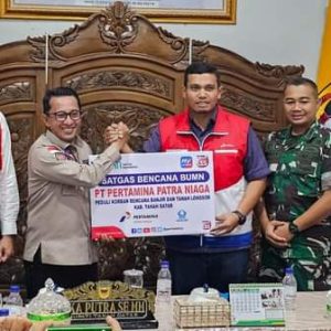 Pertamina Sumbang Bantuan Korban Banjir Tanah Datar, Pasokan BBM Aman