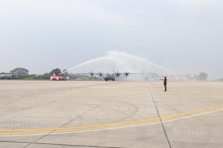 Pesawat Angkut Militer Terbaru C-130J-30 Super Hercules Tiba di Lanud Halim Perdanakusuma, Jakarta
