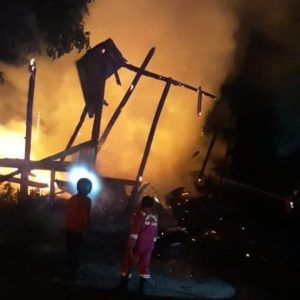 Rumah Gadang Hangus Terbakar di Nagari Ampang Gadang, Agam