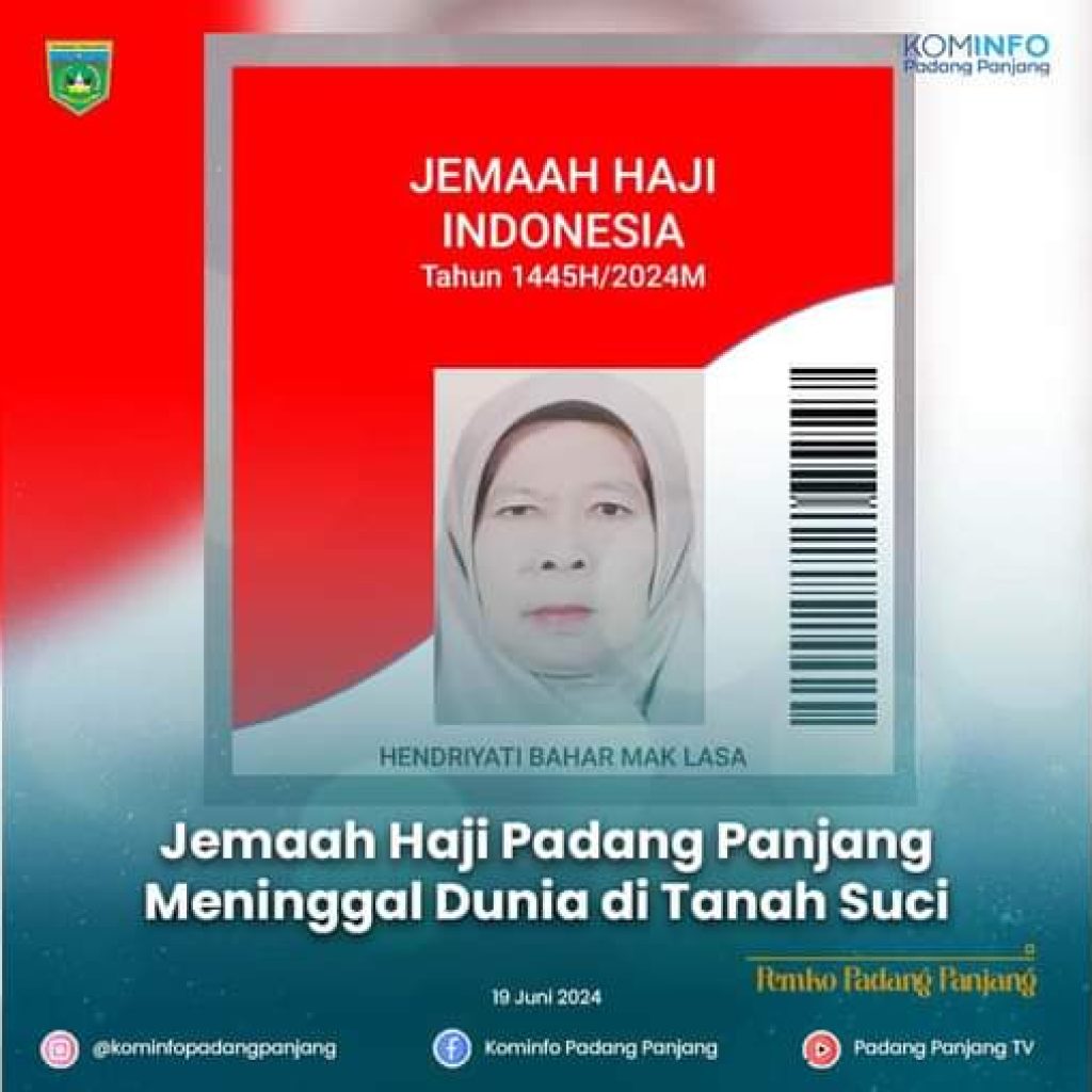 Berita Duka: Jemaah Haji Padang Panjang Wafat di Tanah Suci