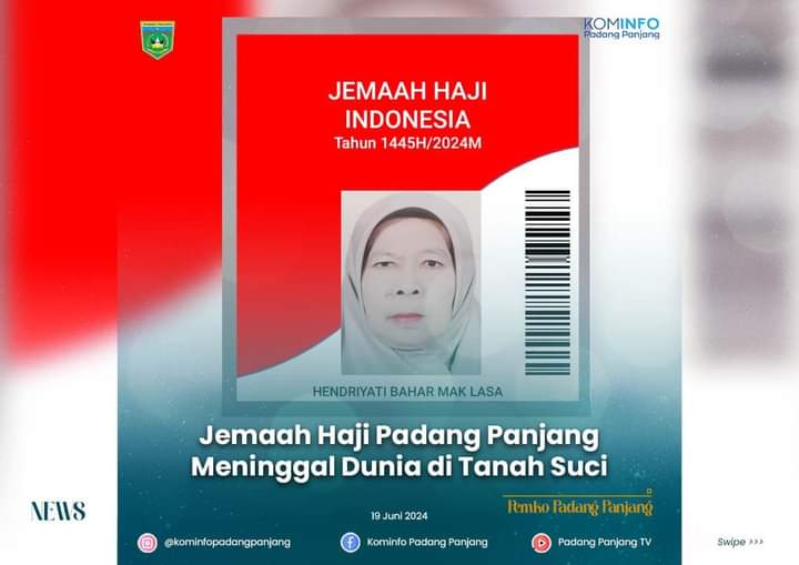 Berita Duka: Jemaah Haji Padang Panjang Wafat di Tanah Suci