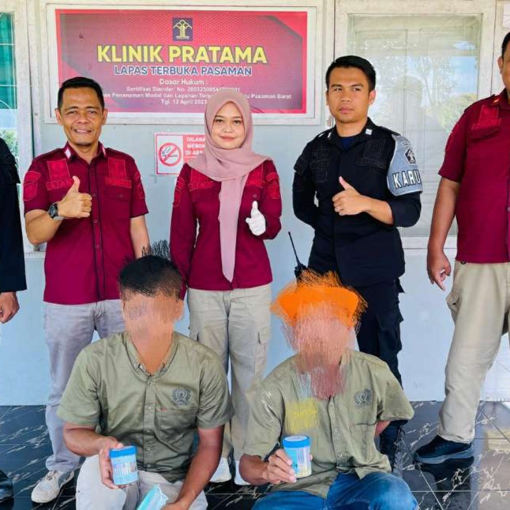 Lapas Terbuka Pasaman Gelar Tes Urine Warga Binaan Baru
