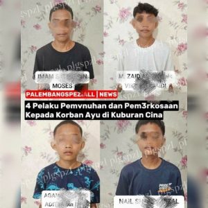 4 Tersangka Pemerkosaan Siswi SMP di Palembang Dihadapkan pada Ancaman 15 Tahun Penjara