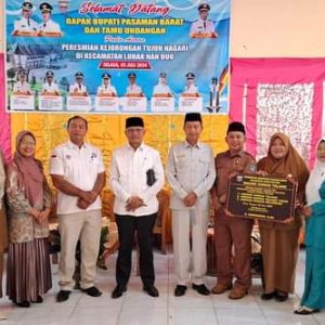 Ketua DPRD Erianto Didampingi Bupati Hamsuardi dan Wabup Risnawanto Resmikan Kejorongan Tujuh Nagari di Kecamatan Luhak Nan Duo