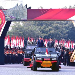 Presiden Jokowi Hadiri Apel Kesiapan Pengamanan Pelantikan Presiden dan Wakil Presiden 2024 di Mako Brimob Polri