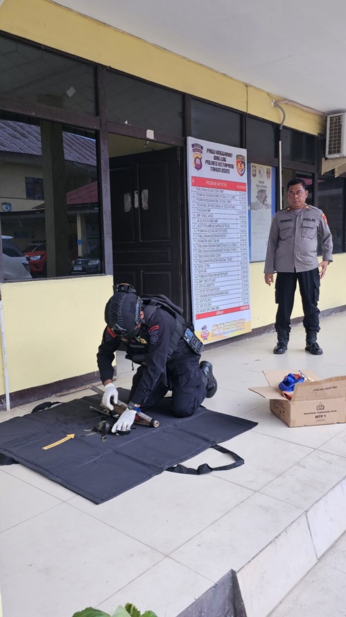 Mortir dan Granat Aktif Dimusnahkan Polres Ketapang dan Brimob Kalbar
