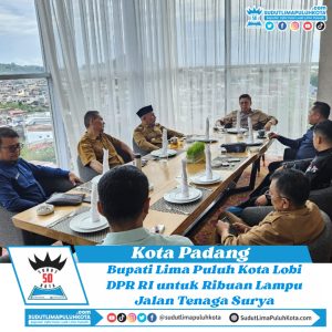 Bupati Lima Puluh Kota Lobi DPR RI untuk Lampu Jalan Tenaga Surya di 79 Nagari