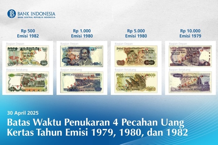 Uang Kertas Lama Ini Wajib Ditukar Sebelum 30 April 2025