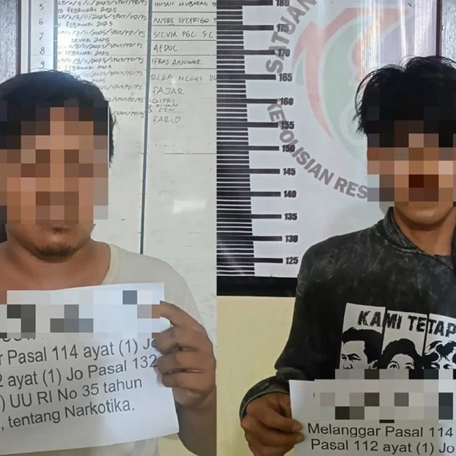 Dua Pria Ditangkap Polisi di Dharmasraya, Terlibat Peredaran Narkoba