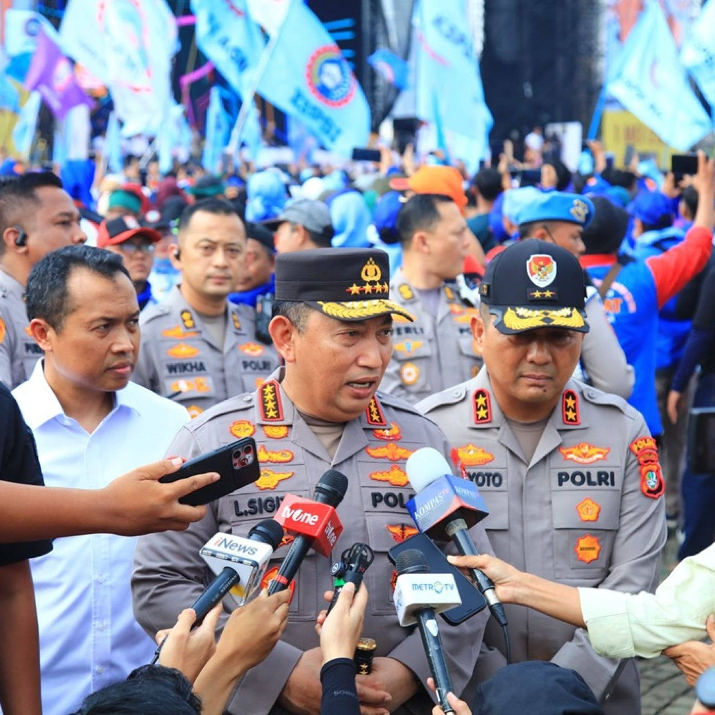 Kapolri Tinjau Langsung Persiapan May Day di Monas