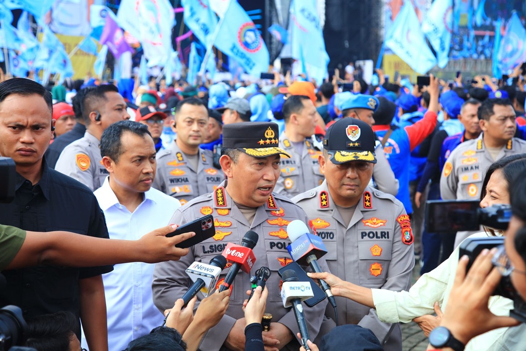 Kapolri Tinjau Langsung Persiapan May Day di Monas