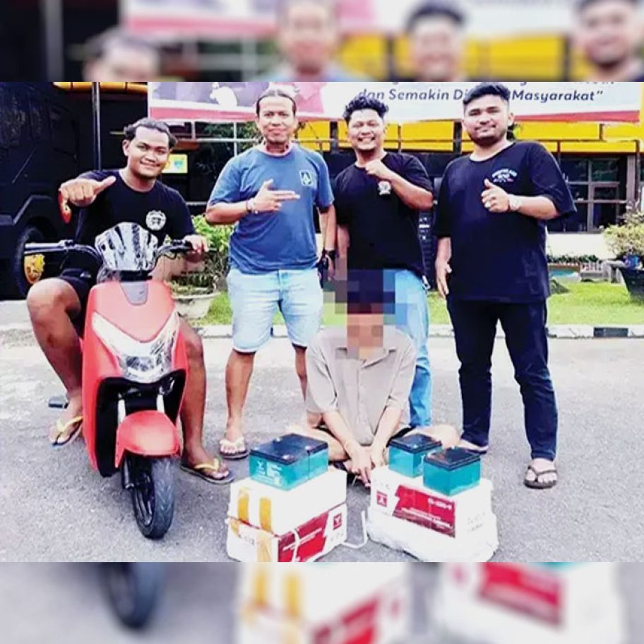 Modus Dalam Selimut: Karyawan Toko Bobol Gudang Sepeda Listrik dan Aki