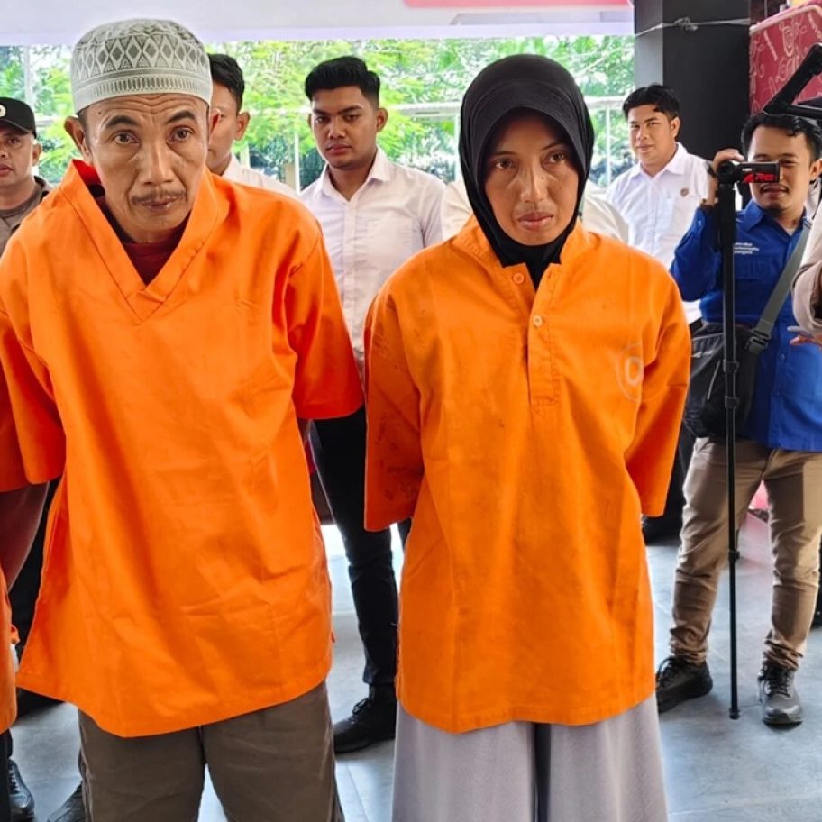Wajah Pasutri Pelaku Asusila pada Remaja 15 Tahun di Dharmasraya