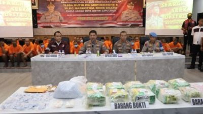 107 Tersangka Jaringan Narkoba Internasional Ditangkap di Makassar