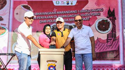 Memperingati Hari Bhayangkara, Polda Sumbar Gelar "Marandang" Akbar: Eratkan Hubungan dengan Masyarakat dan Promosikan Rendang Mendunia
