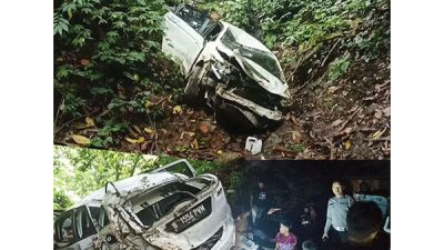 Mobil Honda Jazz Terjun ke Jurang Sitinjau Lauik: Dua Penumpang Alami Luka