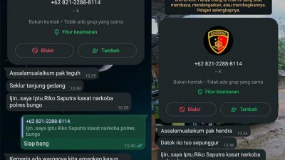 Penipuan Catut Nama Polisi di Bungo, Warga Diminta Waspada