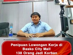 Penipuan Lowongan Kerja di Basko City Mall, 138 Orang Jadi Korban