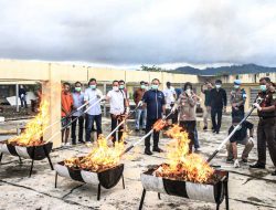 Polda Sumbar Musnahkan 15,9 Kg Ganja, Komitmen Tegas Perangi Narkoba