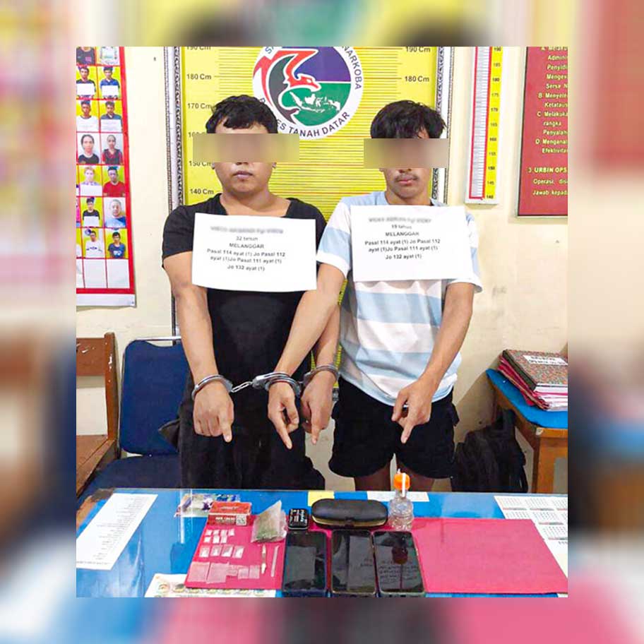 Residivis Narkoba Ajak Adiknya Jadi Pengedar, Ditangkap di Tanah Datar, Orang Tua Histeris